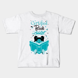 Book Addict Girl White Kids T-Shirt